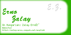 erno zalay business card